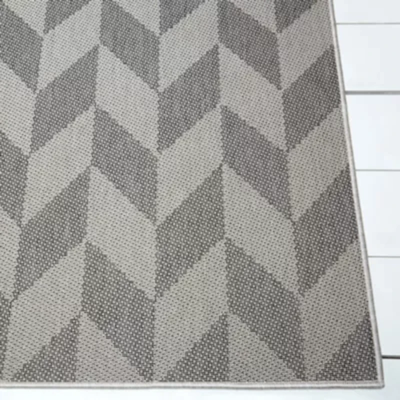 Nicole Miller Patio Country Calla Geometric Loomed Rectangular Outdoor Area Rug