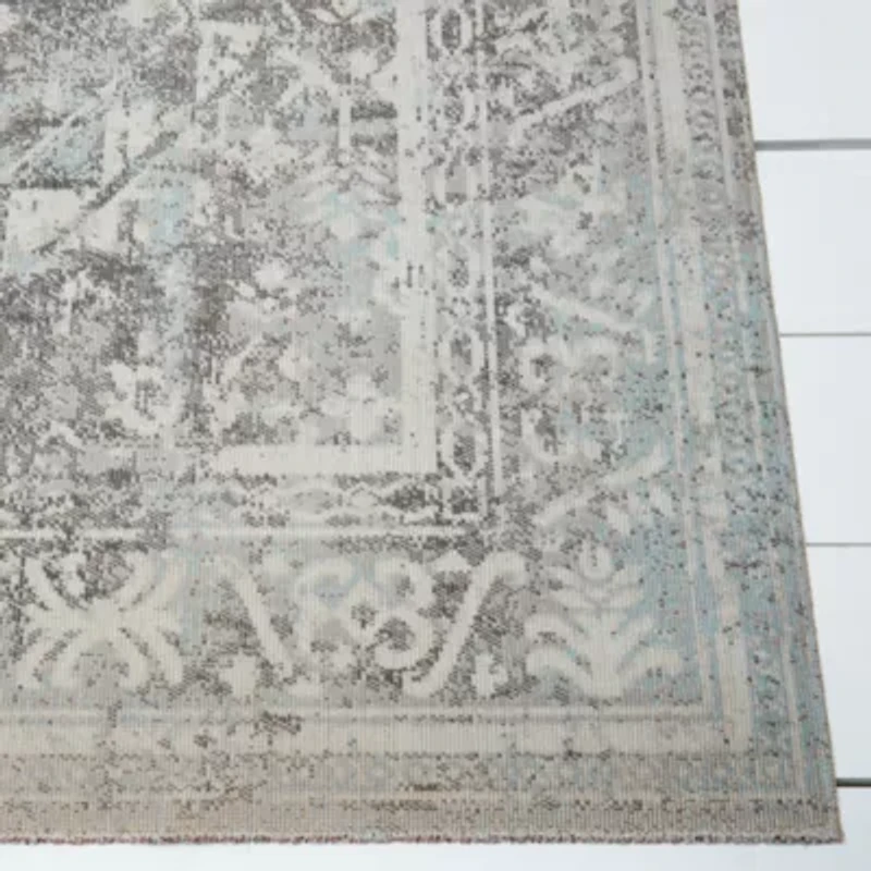 Nicole Miller Patio Sofia Ivy Border Loomed Rectangular Outdoor Area Rug