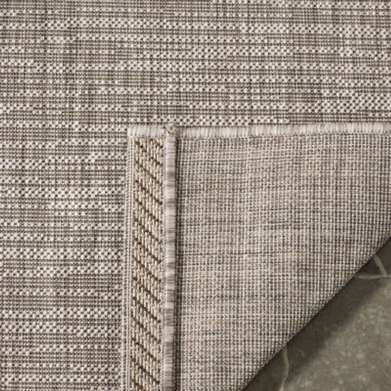 Safavieh Courtyard Collection Dallas Stripe Indoor/Outdoor Square Area Rug