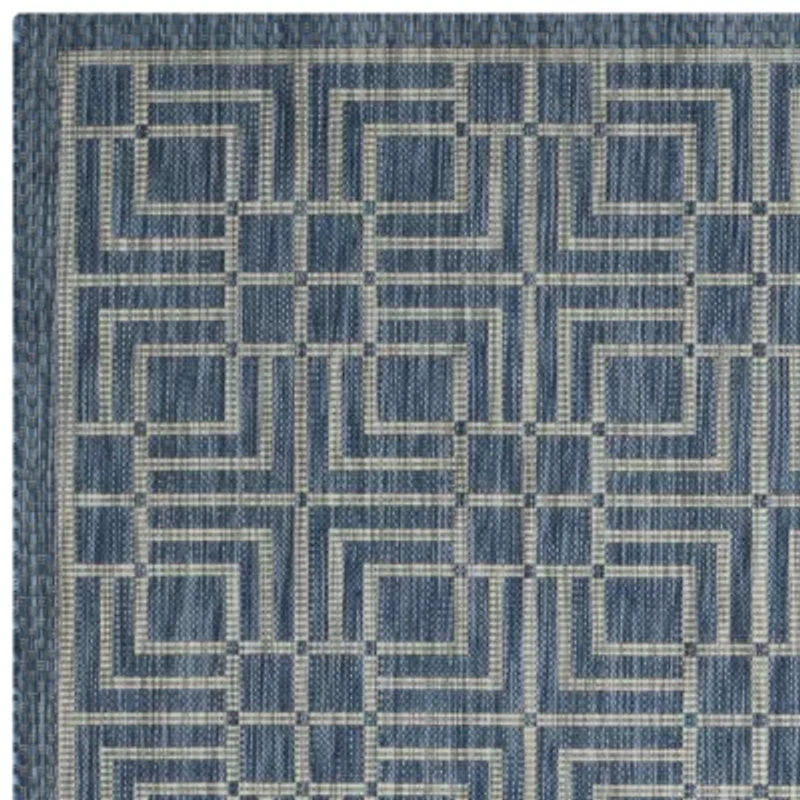 Safavieh Courtyard Collection Adelaide Geometric Indoor/Outdoor Runner Rug
