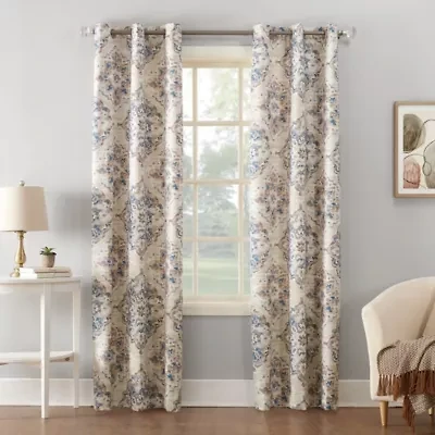 Sun Zero Regina Grommet Top Energy Saving Light-Filtering Single Curtain Panel