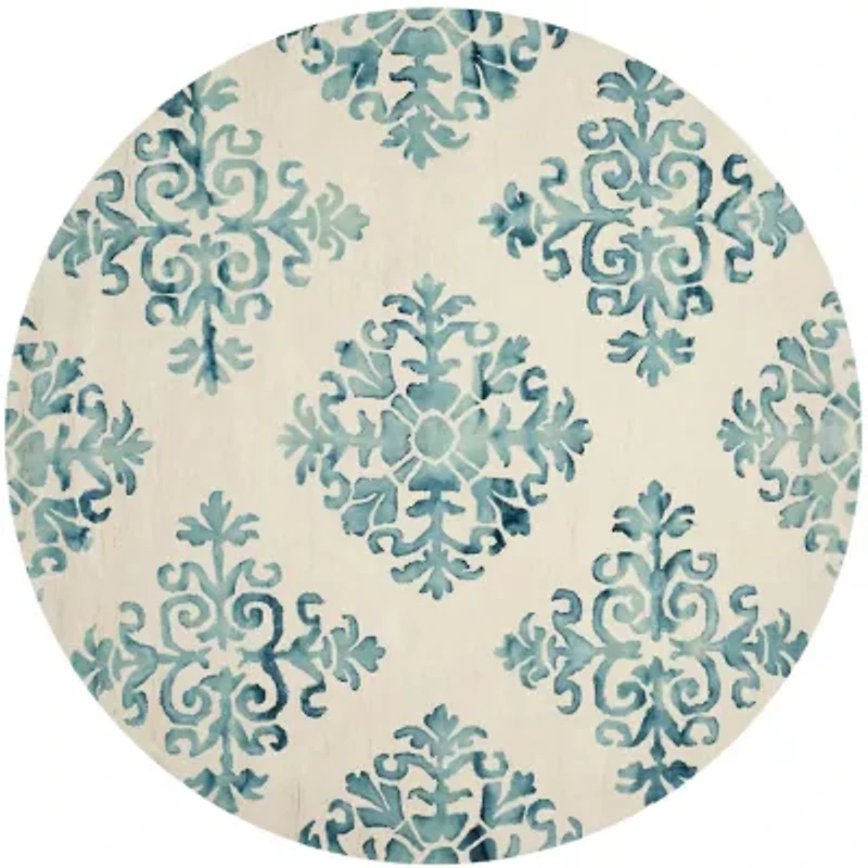 Safavieh Dip Dye Collection Durward Floral Round Area Rug