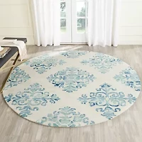 Safavieh Dip Dye Collection Durward Floral Round Area Rug