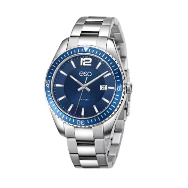 Esq Mens Silver Tone Stainless Steel Bracelet Watch 37esq016001a