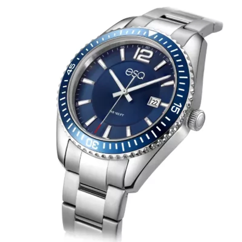 Esq Mens Silver Tone Stainless Steel Bracelet Watch 37esq016001a