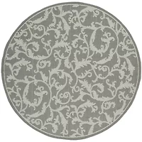 Safavieh Courtyard Collection Horatio Floral Indoor/Outdoor Round Area Rug