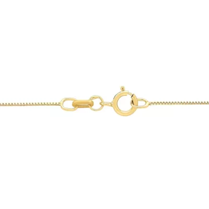 Womens 14K Gold 16 Inch Box Chain Necklace