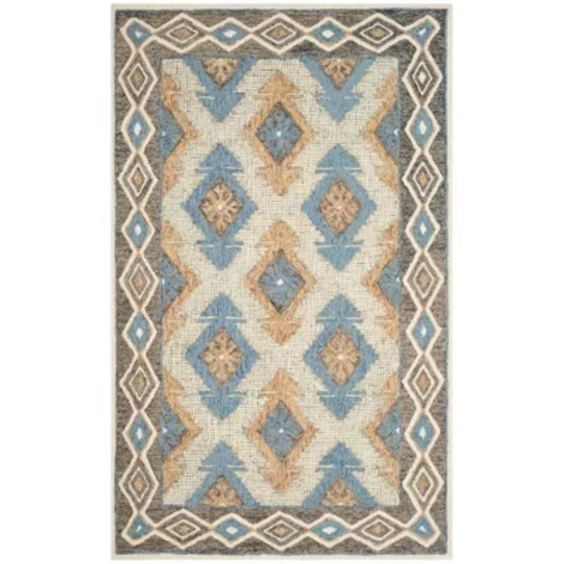 Safavieh Micro-Loop Collection Romeo Geometric Square Area Rug