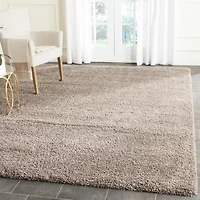 Safavieh Santa Monica Shag Collection Ainsley Solid Square Area Rug