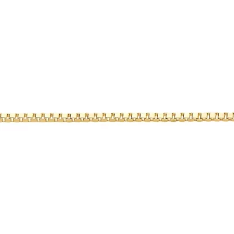 Womens 14K Gold 16 Inch Box Chain Necklace