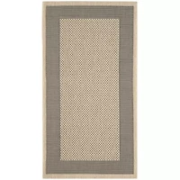 Safavieh Courtyard Collection Trina Bordered Indoor/Outdoor Area Rug