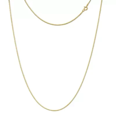 Made in Italy Womens 24K Gold Over Silver Sterling Silver 20 Inch Box Chain Necklace