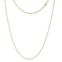 Made in Italy Womens 24K Gold Over Silver Sterling Silver 20 Inch Box Chain Necklace