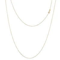 Made in Italy Womens 24K Gold Over Silver Sterling Silver 30 Inch Link Chain Necklace