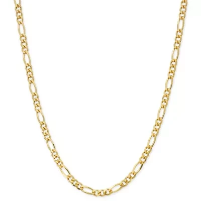 Made in Italy Womens 24K Gold Over Silver Inch Link Necklace