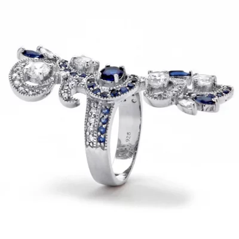 DiamonArt® Womens / CT. T.W. White Cubic Zirconia Sterling Silver Round Cocktail Ring