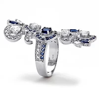 DiamonArt® Womens / CT. T.W. White Cubic Zirconia Sterling Silver Round Cocktail Ring