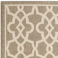 Safavieh Courtyard Collection Ariana Oriental Indoor/Outdoor Runner Rug