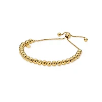 Made in Italy Womens 24K Gold Over Silver Sterling Silver Bolo Bracelet