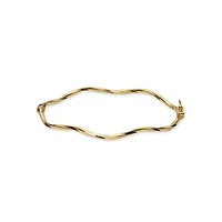 Made in Italy Womens 24K Gold Over Silver Sterling Silver Bangle Bracelet