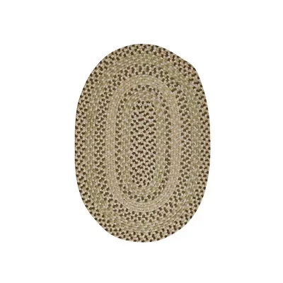 Better Trends Woodbridge Banded Braided Reversible Indoor Oval Accent Rug