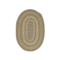 Better Trends Woodbridge Banded Braided Reversible Indoor Oval Accent Rug