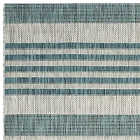 Safavieh Courtyard Collection Major Stripe Indoor/Outdoor Square Area Rug
