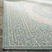 Safavieh Courtyard Collection Adria Oriental Indoor/Outdoor Round Area Rug