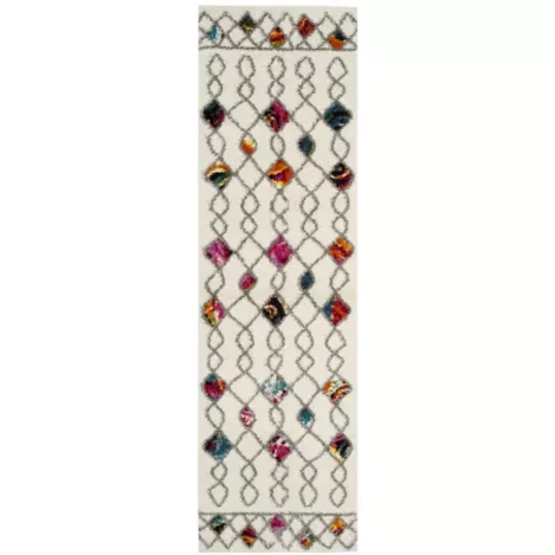 Safavieh Lucinda Geometric Shag Rectangular Runner