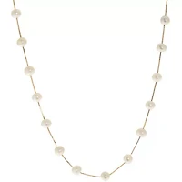 Womens White 17 Inch Strand Necklace