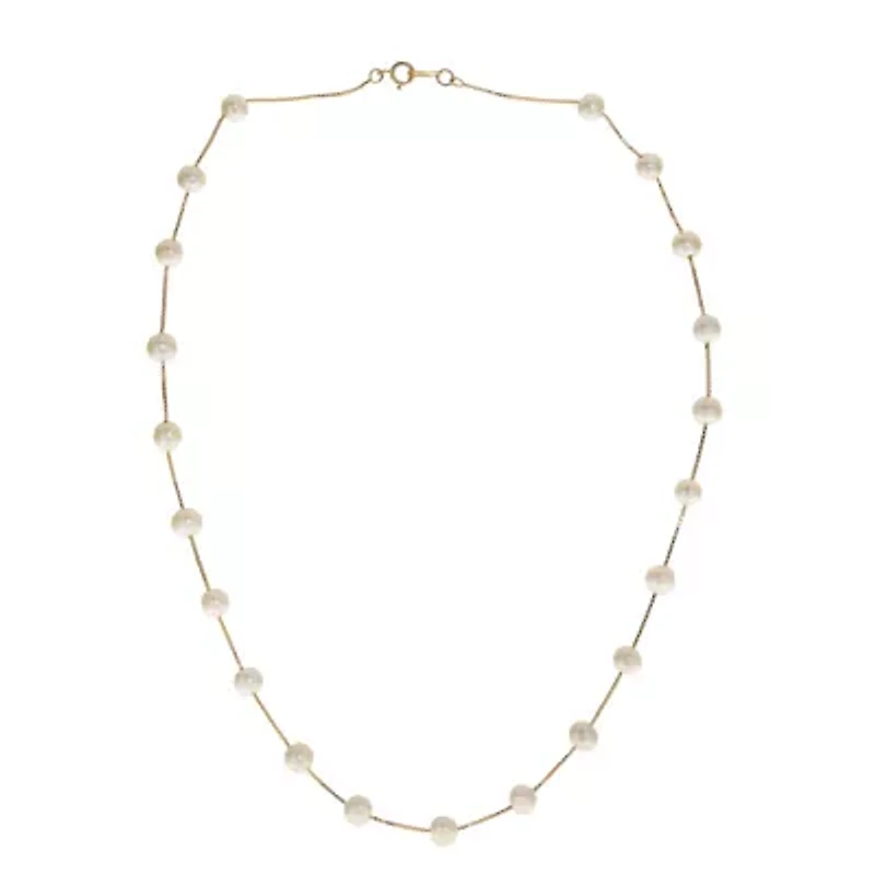 Womens White 17 Inch Strand Necklace