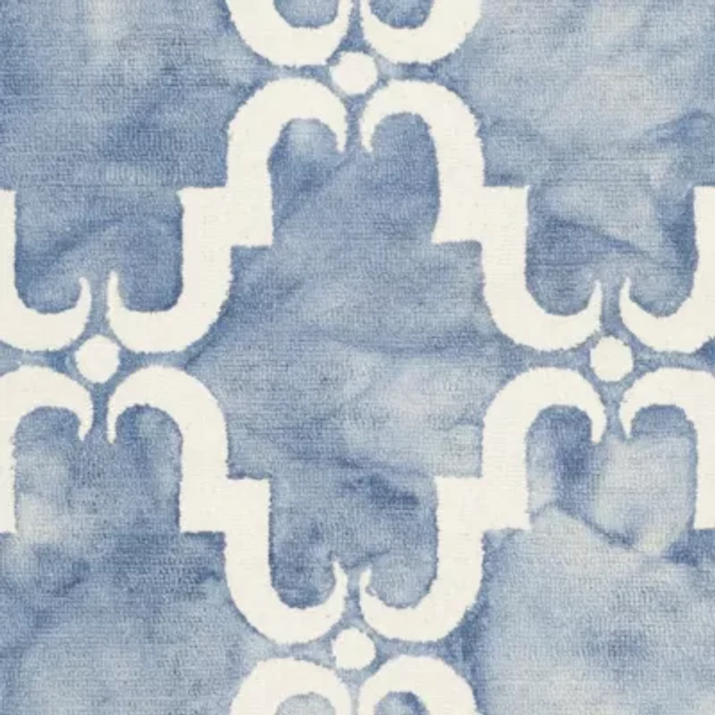 Safavieh Dip Dye Collection Wendell Geometric Round Area Rug