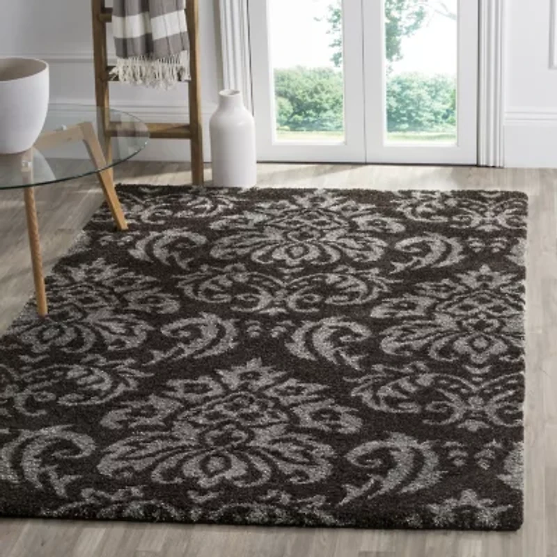 Safavieh Shag Collection Mario Damask Square Area Rug