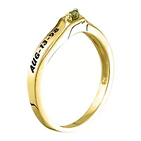 Personalized Womens Simulated 10K Gold Stackable Ring