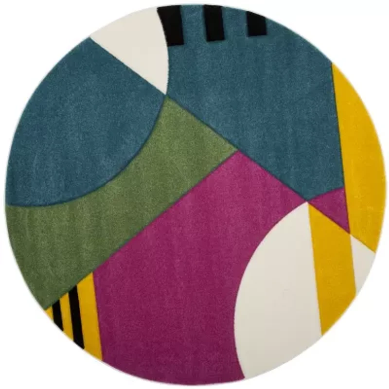 Safavieh Hollywood Collection Connie Abstract Round Area Rug