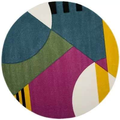 Safavieh Hollywood Collection Connie Abstract Round Area Rug