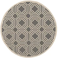 Safavieh Courtyard Collection Torma Geometric Indoor/Outdoor Round Area Rug