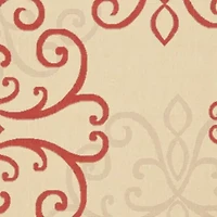 Safavieh Courtyard Collection Mortimer Floral Indoor/Outdoor Area Rug