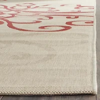 Safavieh Courtyard Collection Mortimer Floral Indoor/Outdoor Area Rug