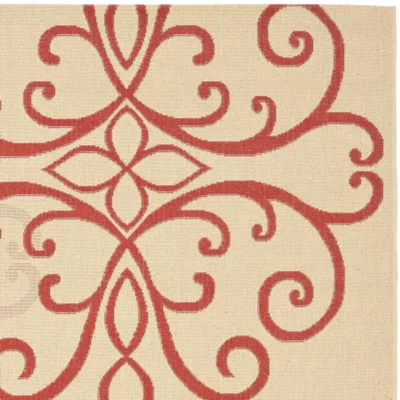 Safavieh Courtyard Collection Mortimer Floral Indoor/Outdoor Area Rug