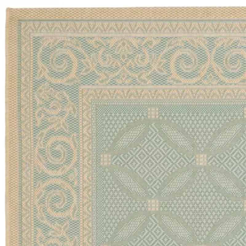 Safavieh Courtyard Collection Jennie Geometric Indoor/Outdoor Area Rug