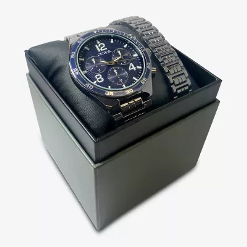 Geneva Mens Black Bracelet Watch Mac7132jc