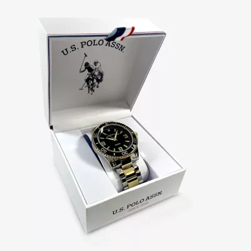 U.S. Polo Assn. Mens Two Tone Bracelet Watch Usc80642jc