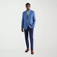 Haggar JMH Tailored Plaid Mens Windowpane Stretch Fabric Modern Fit Sport Coat