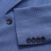 Haggar JMH Tailored Plaid Mens Windowpane Stretch Fabric Modern Fit Sport Coat