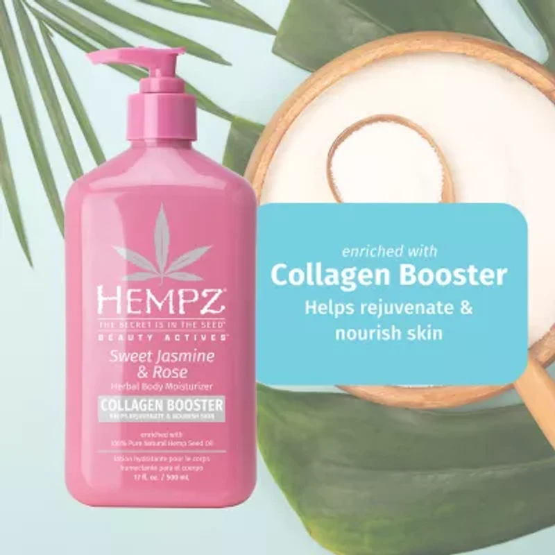 Hempz Sweet Jasmine & Rose Herbal Body Moisturizer With Collagen Booster