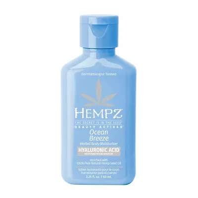 Hempz Mini Ocean Breeze Herbal Body Moisturizer With Hyaluronic Acid 2.25 Oz.