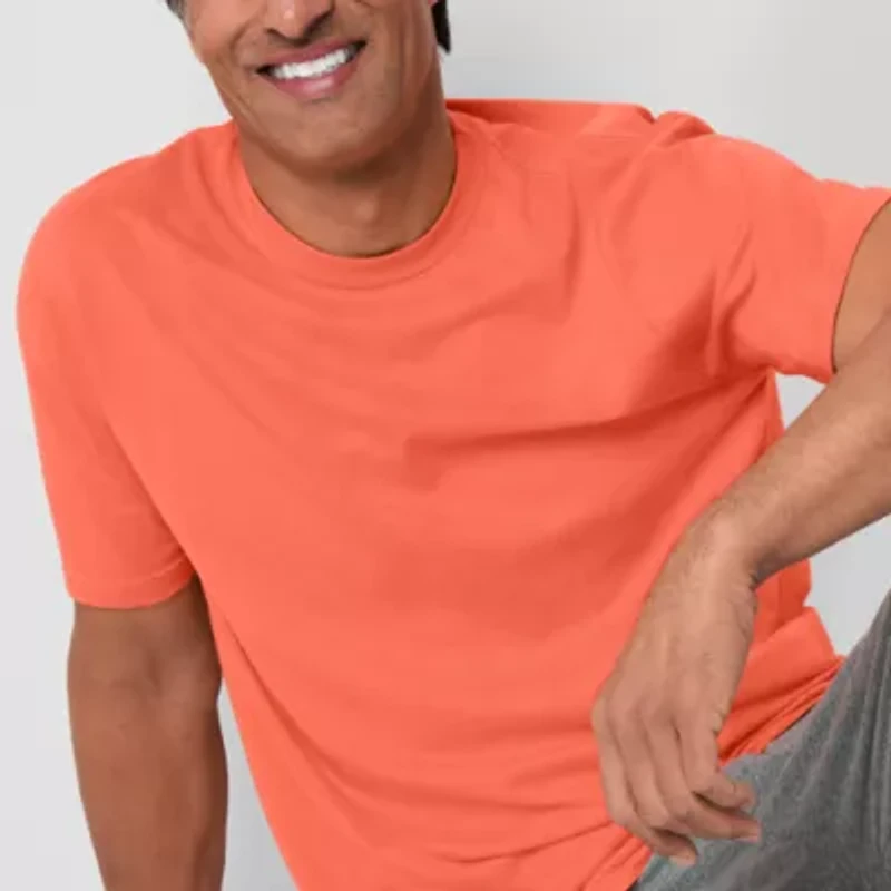 Stafford Mens Crew Neck Short Sleeve Big and Tall Pajama Top