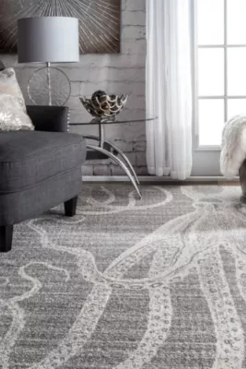nuLoom Thomas Paul Power Loomed Octopus Rectangular Rug
