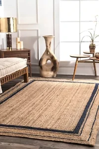 nuLoom Braided Rikki Border Jute Rug